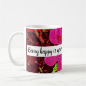 Being happy is your choice blooming flower kaffeetasse (Links)
