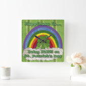 Being Irish On St Patrick's Day Quadratische Wanduhr (Zuhause)