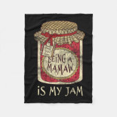Being Mamaw Grandma Cute Jam Funny Quote Mothers D Fleecedecke (Vorderseite)