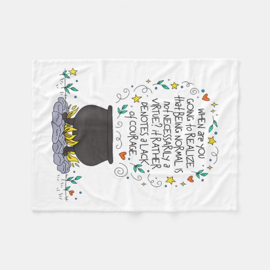 Being Normal Is Not Necessarily A Virtue Motivatio Fleecedecke (Vorderseite (Horizontal))