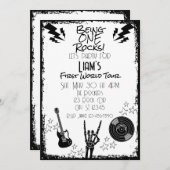 Being ONE Rocks, first world tour, 1st Birthday Einladung (Vorne/Hinten)