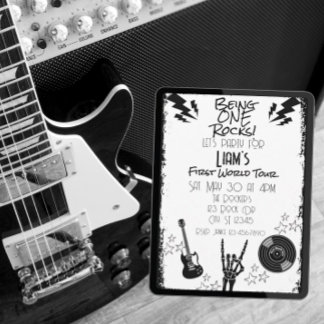 Being ONE Rocks, first world tour, 1st Birthday Einladung