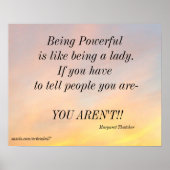 BEING POWERFUL MARGARET THATCHER POSTER (Vorne)