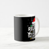 Being Related To Me Funny Christmas Family Xmas Pa Kaffeetasse (VorderseiteRechts)