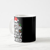 Being Related To Me Funny Christmas Family Xmas Pa Kaffeetasse (Vorderseite Links)