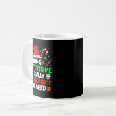 Being Related To Me Funny Christmas Family Xmas Pa Kaffeetasse (Vorderseite Links)