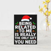 Being Related To Me Funny Christmas Family Xmas Pa Karte (Gelbe Blume)