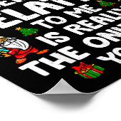 Being Related To Me Funny Christmas Family Xmas Pa Poster (Ecke)