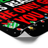 Being Related To Me Funny Christmas Family Xmas Pa Poster (Ecke)