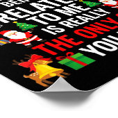 Being Related To Me Funny Christmas Family Xmas Pa Poster (Ecke)
