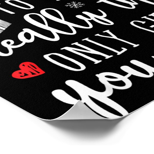 Being Related To Me Funny Christmas Family Xmas Pa Poster (Ecke)