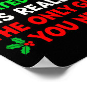 Being Related To Me Funny Christmas Shirts Women M Poster (Ecke)