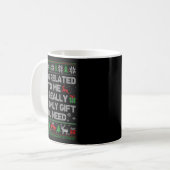 Being Related To Me Funny Ugly Christmas Sweaters Kaffeetasse (Vorderseite Links)