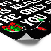 Being Related To Me Gift Funny Christmas Family Xm Poster (Ecke)