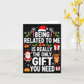 Being Related To Me Is Really Funny Xmas Karte (Gelbe Blume)