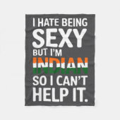 Being Y Indian Funny India Fleecedecke (Vorderseite)