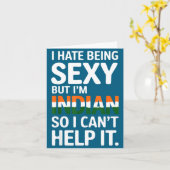 Being Y Indian Funny India Karte (Gelbe Blume)