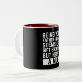 Being Your Father-in-law Seems Like Gift Enough Zweifarbige Tasse (Vorderseite Links)