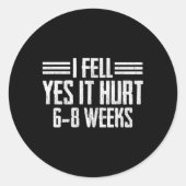 Beingebrochene Armlehne Erholung Runder Aufkleber (Vorderseite)