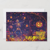 Beinknochen Halloween-Bashcard Einladung (Vorderseite)