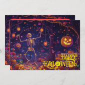 Beinknochen Halloween-Bashcard Einladung (Vorne/Hinten)