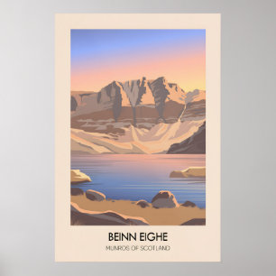 Beinn Eighe Munros von Schottland Reiseplakat Poster