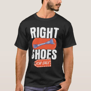 Beinprothese Amputation Vintage-Rechtsschuhe für T-Shirt