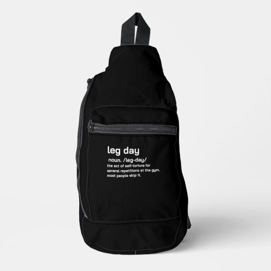Beintraining Definition Workout Fitness Übung Crossbody Bag (Vorderseite)