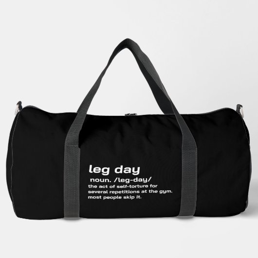 Beintraining Definition Workout Fitness Übung Duffle Bag (Vorderseite)