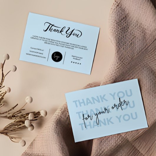 Beipackkarte für moderne Business-Pakete Dankeskarte