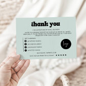 Beipackkarte für moderne Business-Pakete Dankeskarte