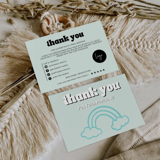 Beipackkarte für moderne Business-Pakete Dankeskarte