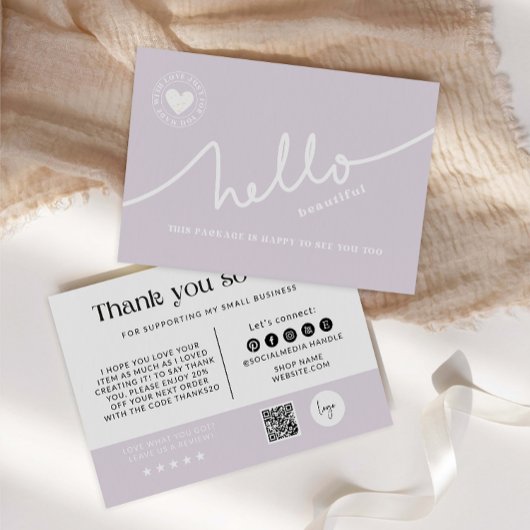 Beipackkarte für moderne Business-Pakete Dankeskarte