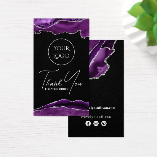 Beipackzettel für lila und silberne Alben (Schreibtisch)