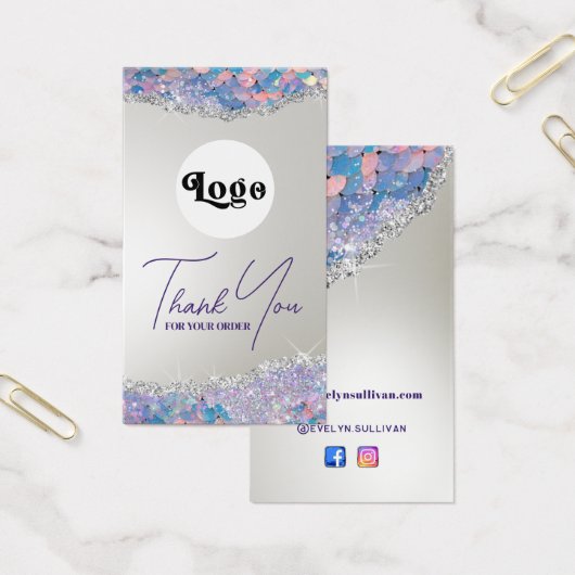 Beipackzettel für Mermaid-Glitzer (Büro)