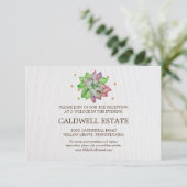 Beipackzettel für rustikale blumengeschmackvolle H Einladung (Stehend Vorderseite)