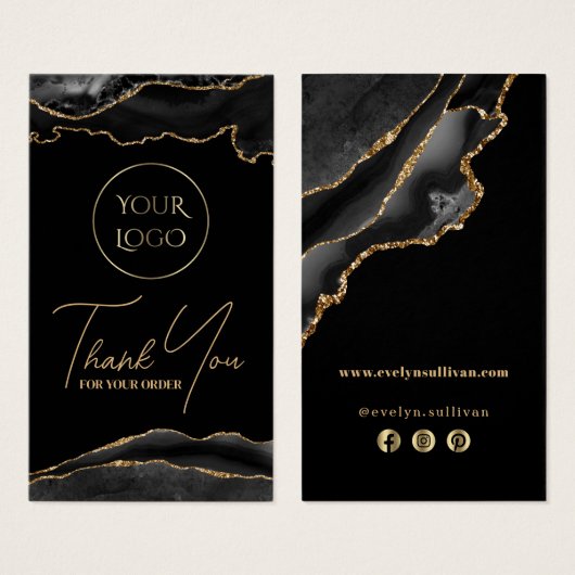 Beipackzettel für Schwarz und Gold (Vorne & Hinten)