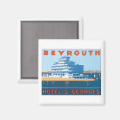 Beirut, Hotel St. Georges Magnet (Vorderseite/Rückseite)
