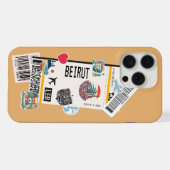 BEIRUT LEBANON REISE BOARDING PASS iPhone HÜLLE (Rückseite (Horizontal))
