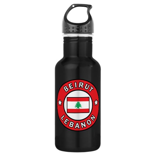 Beirut Libanon Edelstahlflasche (Vorderseite)