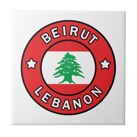 Beirut Libanon Fliese (Vorderseite)