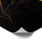 Beirut - Libanon - Goldene Stadtkarte Poster (Ecke)