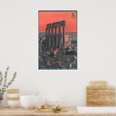 Beirut Libanon Kunstprint Reiseplakat Vintage Poster (Küche)