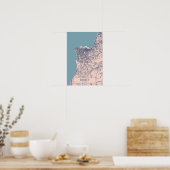 Beirut Libanon luftige Stadtplan Reise Poster (Küche)