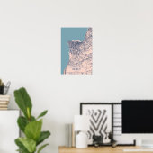 Beirut Libanon luftige Stadtplan Reise Poster (Heimbüro)