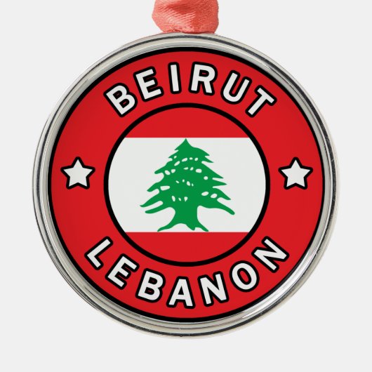 Beirut Libanon Ornament Aus Metall (Vorne)