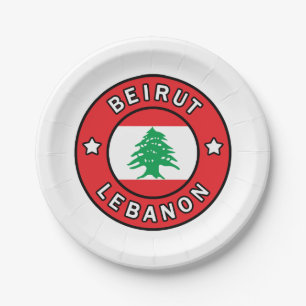 Beirut Libanon Pappteller