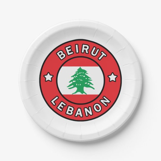 Beirut Libanon Pappteller (Vorderseite)