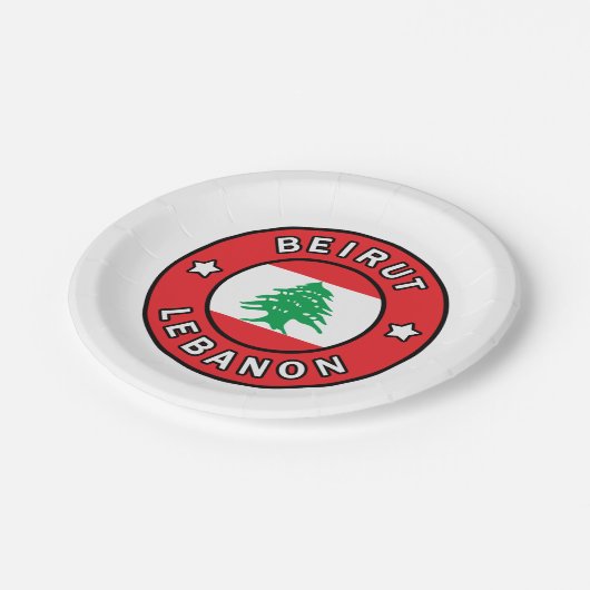 Beirut Libanon Pappteller (Schrägansicht)