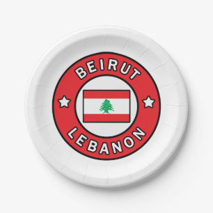 Beirut Libanon Pappteller